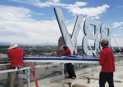 BBVA Highrise Sign Installation