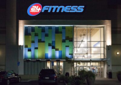 24 Hour Fitness Exterior Signs provided by ID Associates, a PSCO Sign Group company