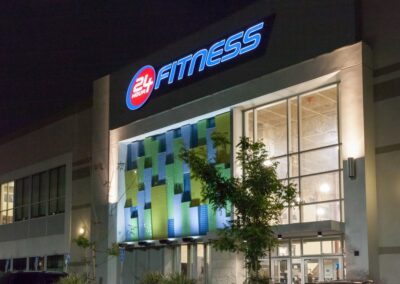 24 Hour Fitness Exterior Signs provided by ID Associates, a PSCO Sign Group company