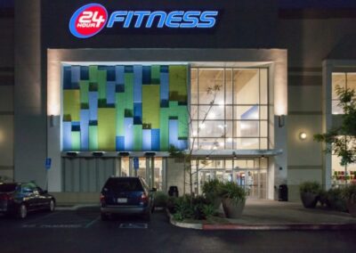 24 Hour Fitness Exterior Signs provided by ID Associates, a PSCO Sign Group company