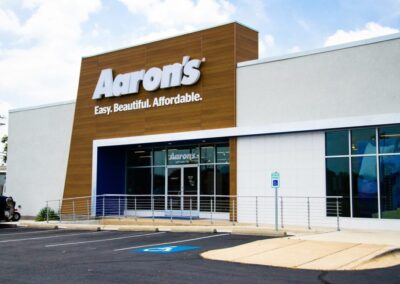 Aaron's Exterior Signage fabricated and installed by PSCO Sign Group