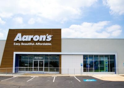 Aaron's Exterior Signage fabricated and installed by PSCO Sign Group