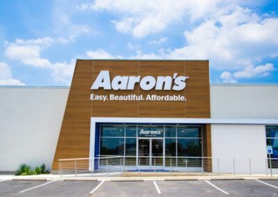 Aaron's Exterior Signage fabricated and installed by PSCO Sign Group