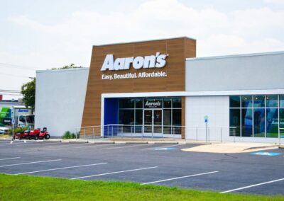 Aaron's Exterior Signage fabricated and installed by PSCO Sign Group