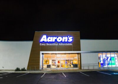 Aaron's Exterior Signage fabricated and installed by PSCO Sign Group