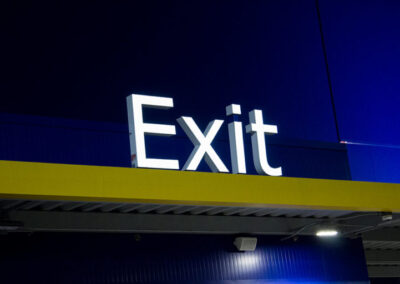 IKEA Exterior Sign Install by PSCO Sign Group Exit