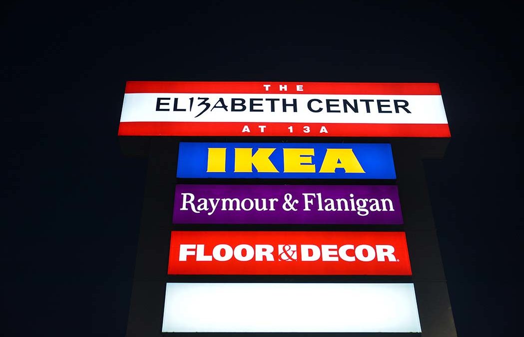exterior sign with retail brands