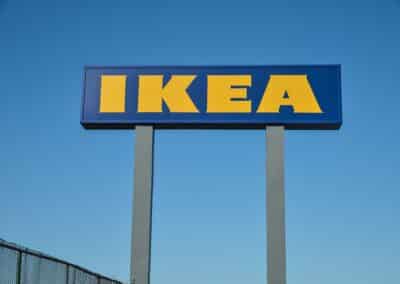 IKEA Exterior Sign Install by PSCO Sign Group Freestanding sign