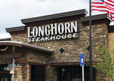 Longhorn Steakhouse Exterior Sign Program Fabricated by PSCO Sign Group