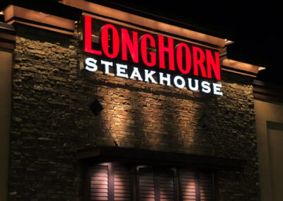 Longhorn Steakhouse Exterior Sign Program Fabricated by PSCO Sign Group