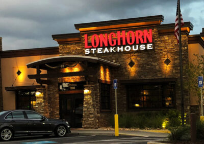 Longhorn Steakhouse Exterior Sign Program Fabricated by PSCO Sign Group