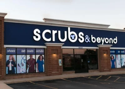 Scrubs & beyond exterior sign by PSCO Sign Group