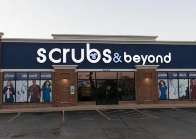 Scrubs & beyond exterior sign by PSCO Sign Group