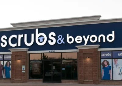 Scrubs & beyond exterior sign by PSCO Sign Group