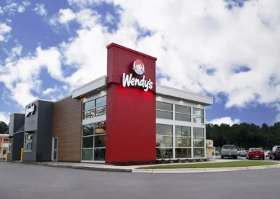 Wendy's exterior signage for all fast food restaurants in 25 states.