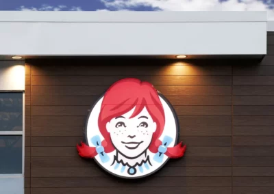 Wendy's exterior signage for all fast food restaurants in 25 states.