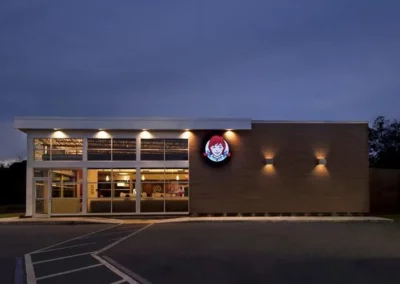 Wendy's exterior signage for all fast food restaurants in 25 states.