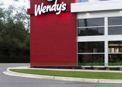 Wendy's exterior signage for all fast food restaurants in 25 states.