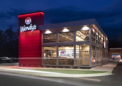 Wendy's exterior signage for all fast food restaurants in 25 states.