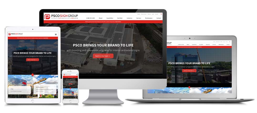 PSCO Website Launch on Different Screens