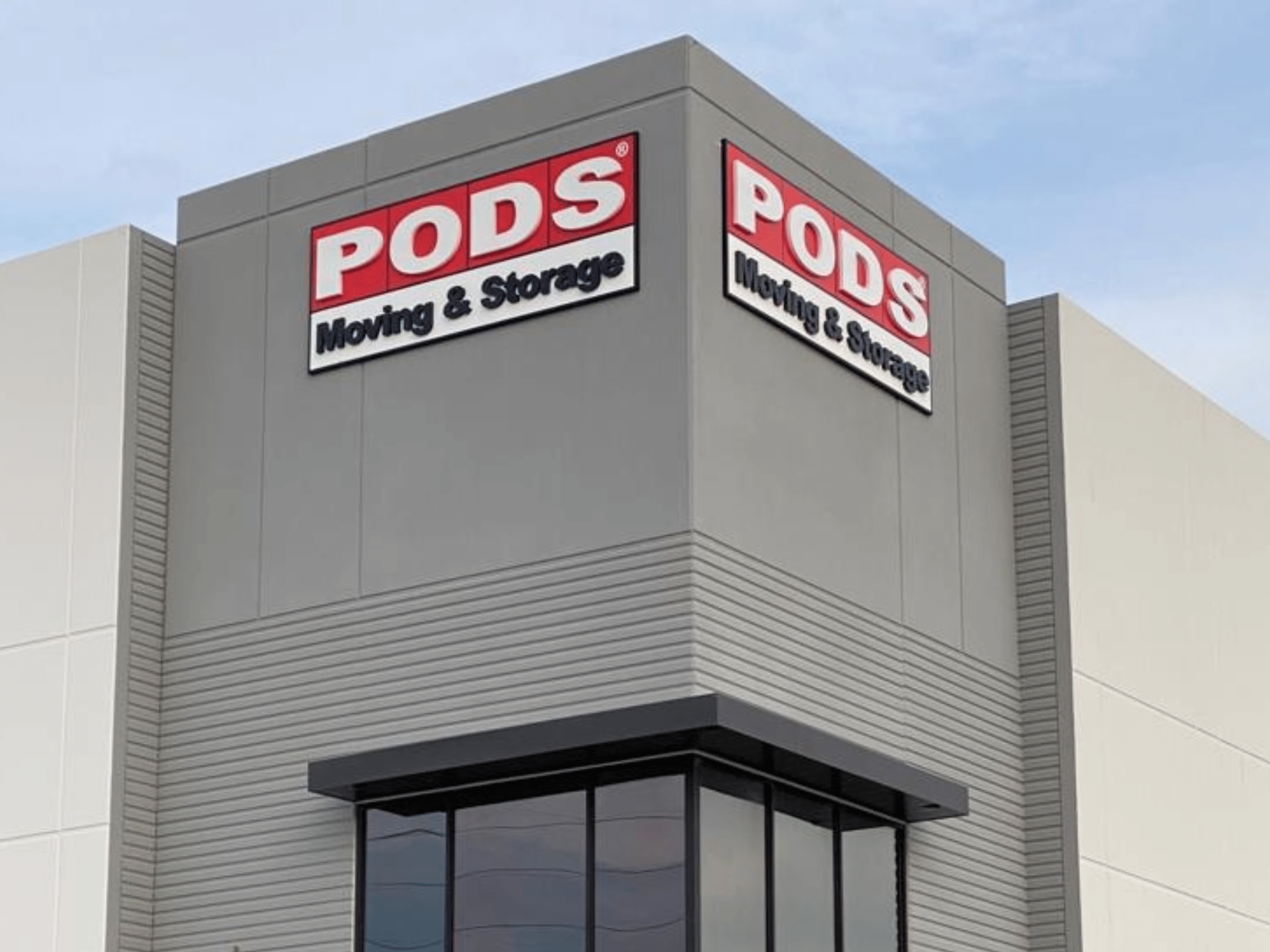 PODS exterior sign install by PSCO SIgn Group