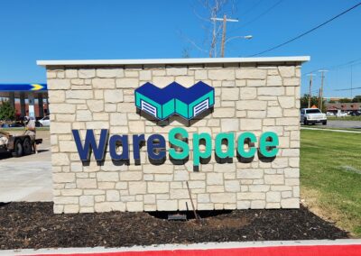 Exterior Monument Sign with Storage Branding