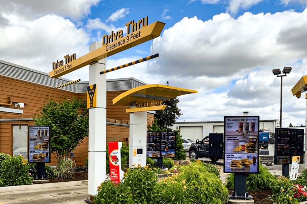 Awnings Web Page - 3 Drive Thru Menu Boards and Canopies for Restaurant