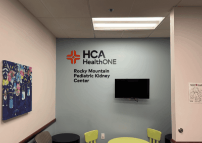 Interior Waiting Room Signage for Healthcare Rebrand