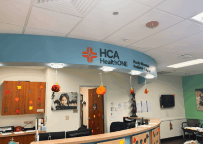 Interior Waiting Room Signage for Healthcare Rebrand