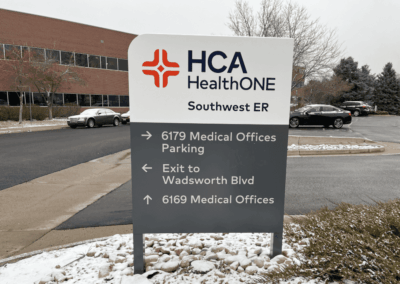 Exterior Directional Signage for Healthcare Rebrand