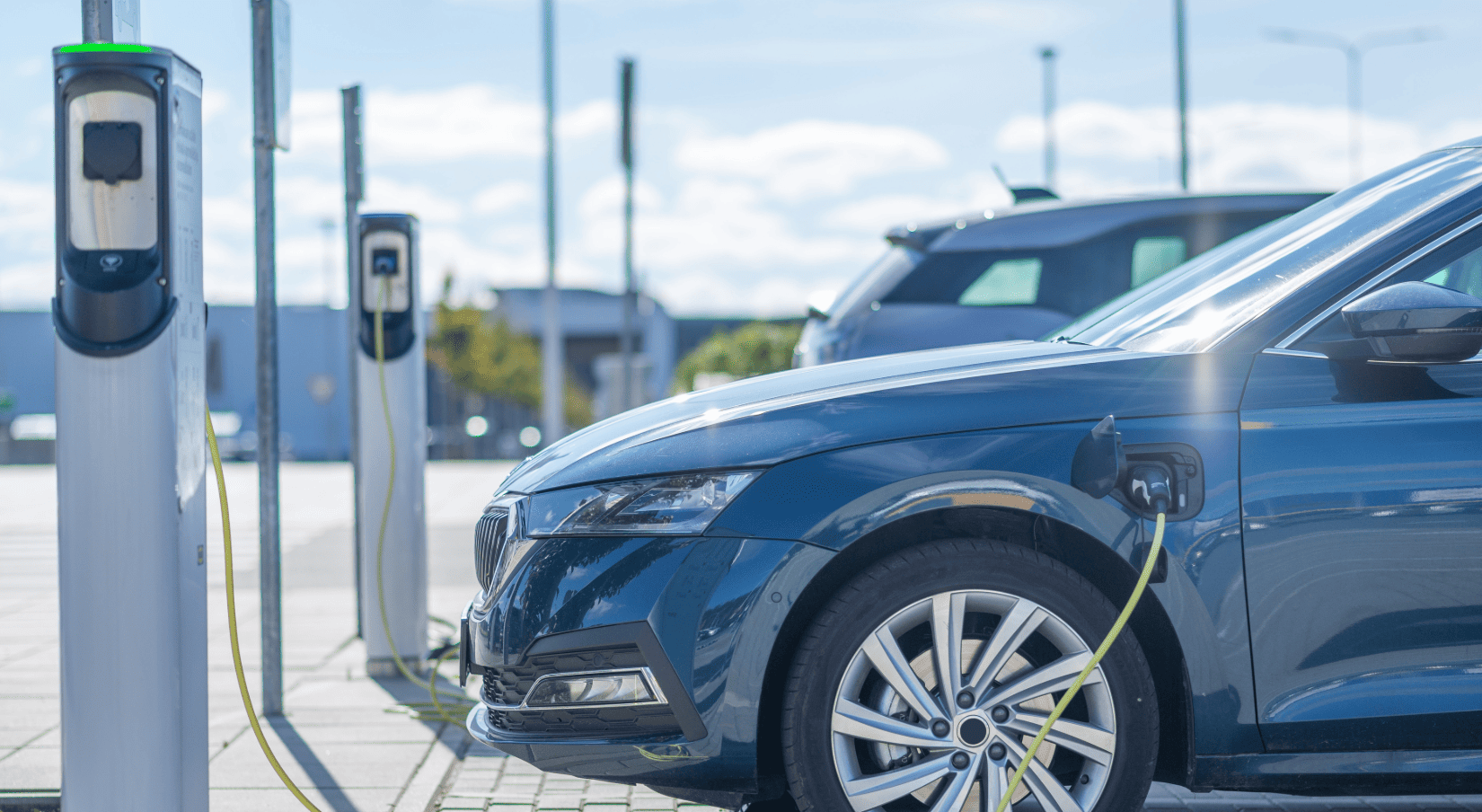 EV Charging Car Outside