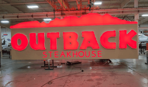 Outback Sign in Production