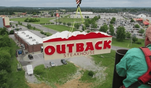 Exterior Cabinet for Outback being Installed