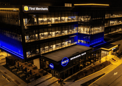 First Merchants Regional HQ Exterior Signage and Lighting