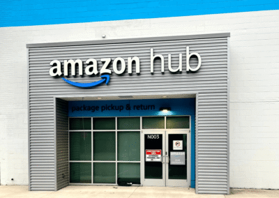 Custom exterior signage for corporate office campus